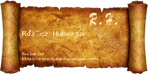 Rácz Huberta névjegykártya